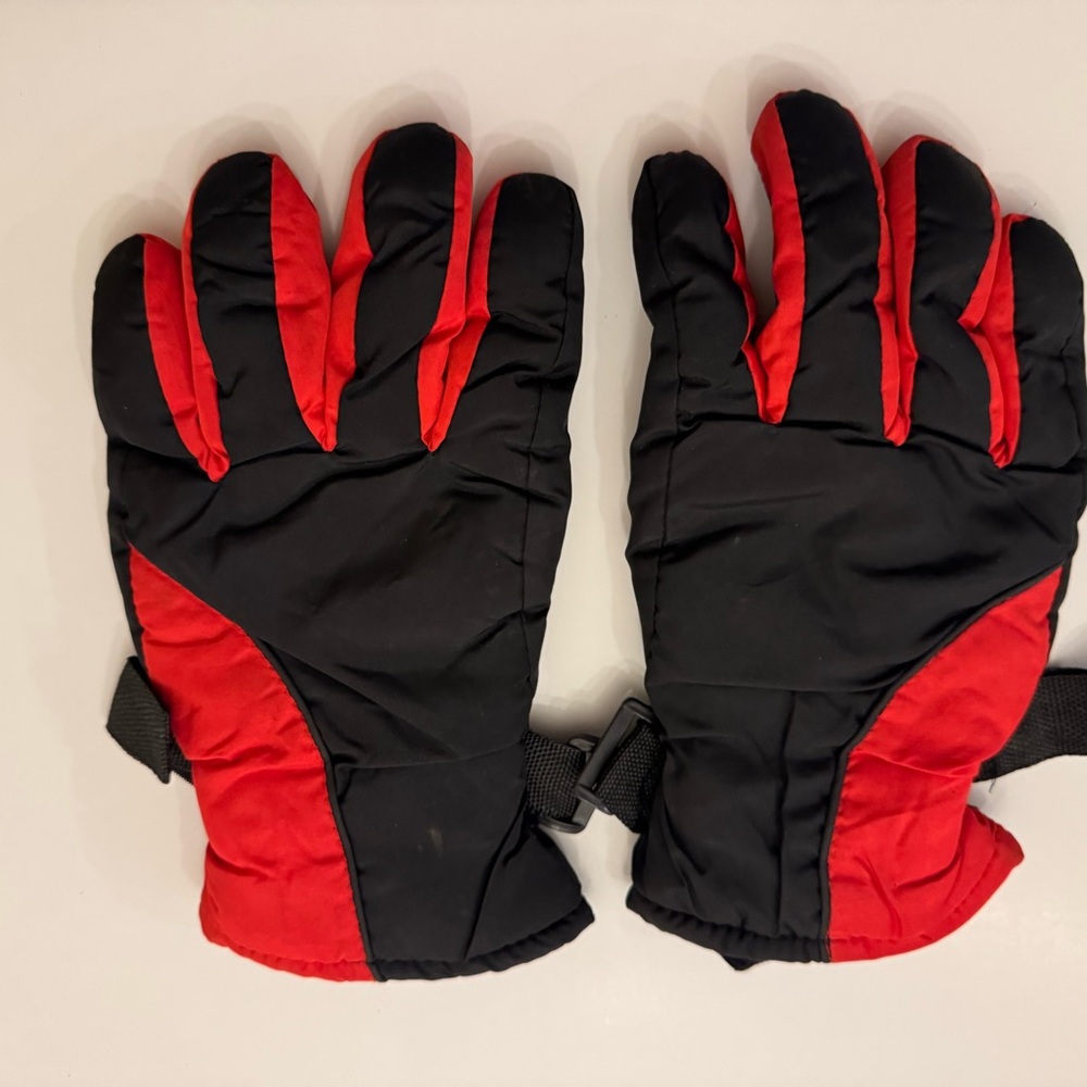 Red and Black Winter Gloves